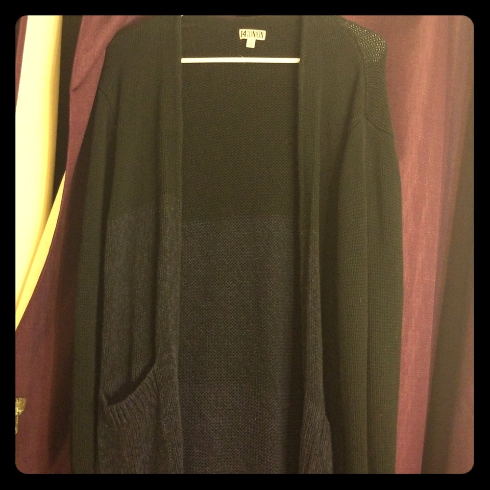 Long Sweater Black to Purple Ombre style